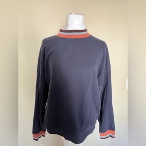 Madewell Dark blue Sweater with Striped Collar